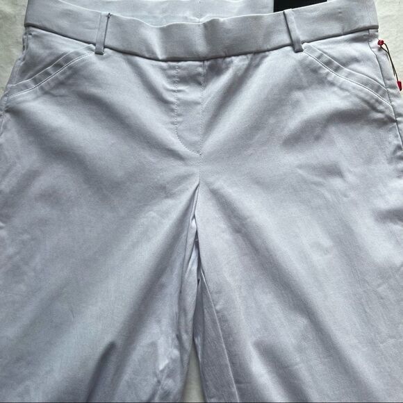 Rafaella comfort white capris NWT 12P belt loops 4 faux pockets flat front - Picture 8 of 8